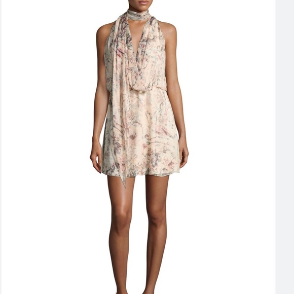 Haute Hippie Silk Ginny Floral Halter Mini Dress - Picture 2 of 14